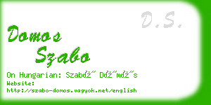 domos szabo business card